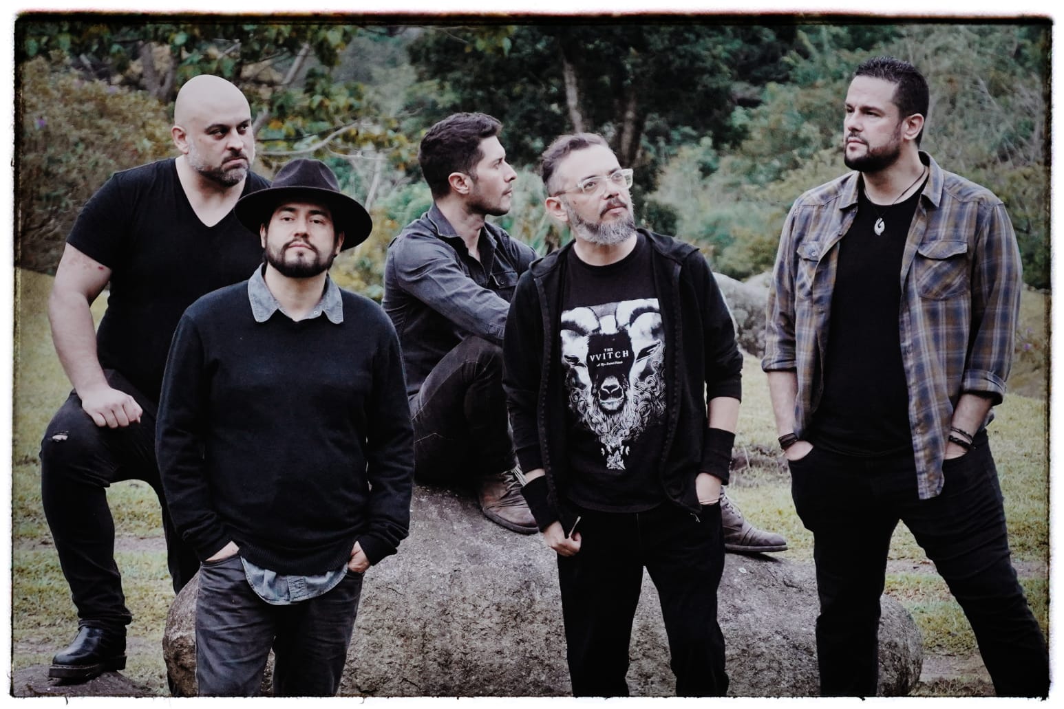 BAND SHOT ON LOCATION DURING THE FILMING OF THE VIDEO